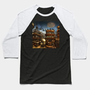 Steampunk city Baseball T-Shirt